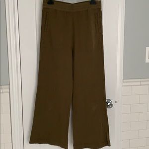 Raquel Allegra Gauze Pants Army Olive Green 2 M